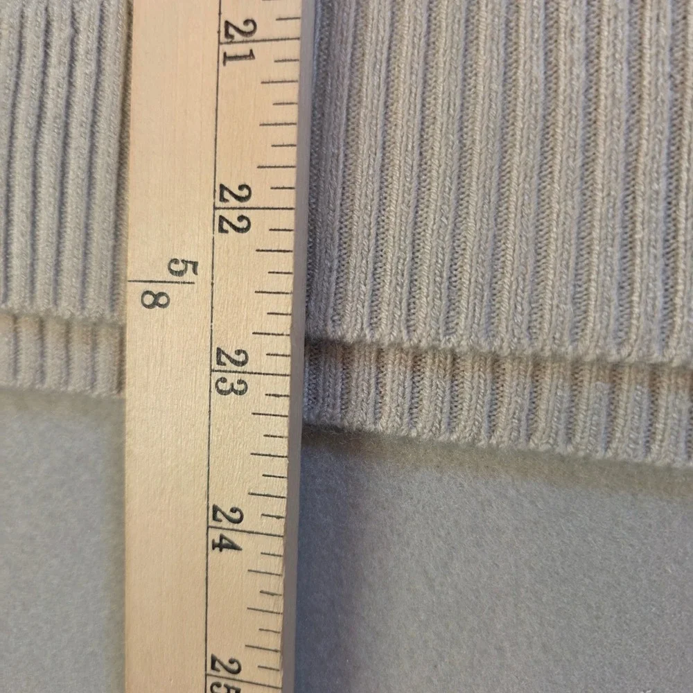 Nouveaux Men XL Beige Tan Ribbed Turtleneck Acrylic Knit Raglan Sweater Pullover